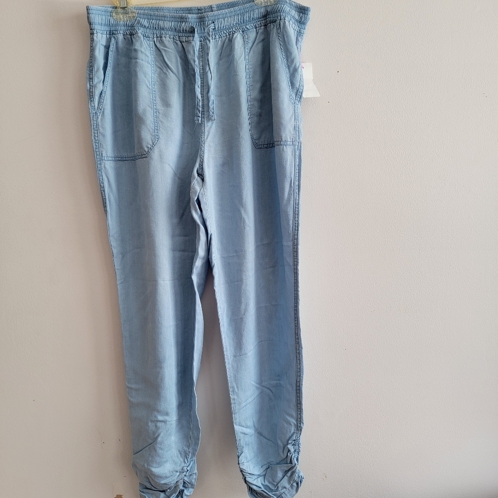 Thread & Supply Light Blue Drawstring Jogger Pants
